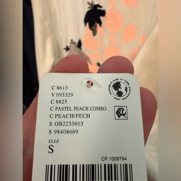 NWT Free People FP Movement Spring Forward Tunic - pastel peach combo - small - Picture 9 of 9